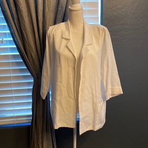 VINTAGE copycats white “linen” blazer